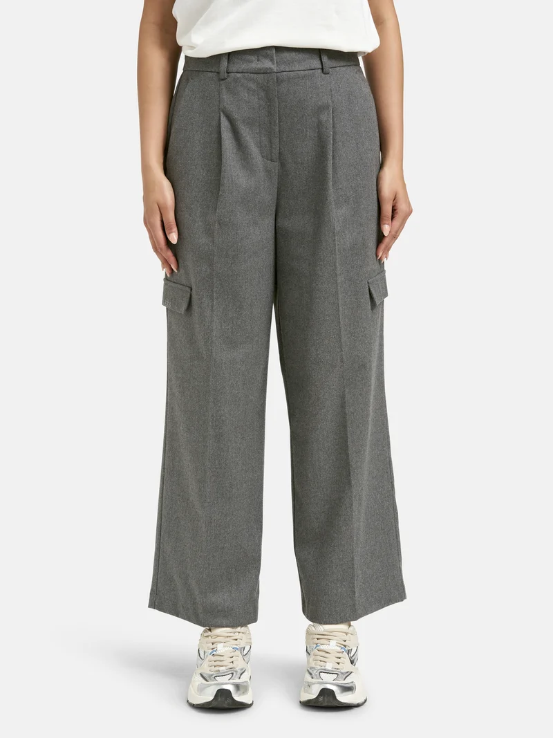 CARGO PANTS, GREY MELANGE
