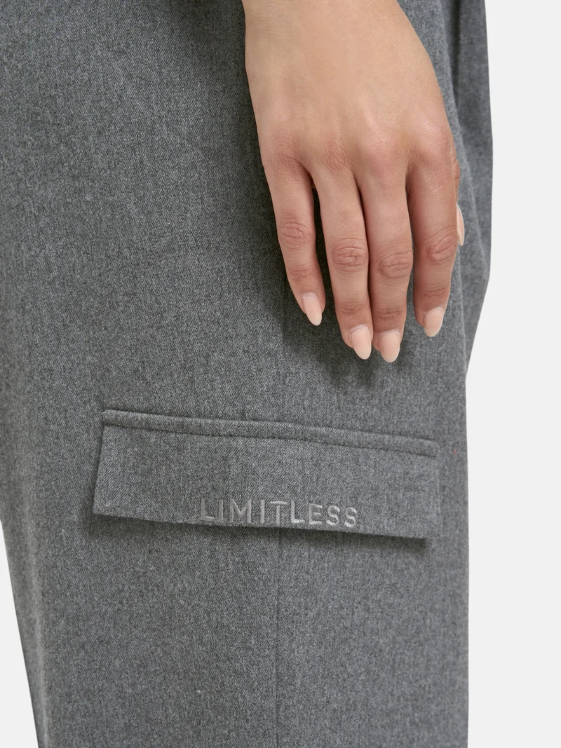 CARGO PANTS, GREY MELANGE