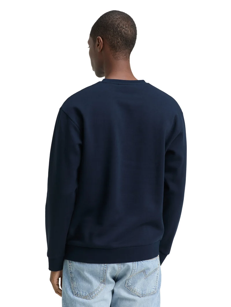 solid crewneck sweatshirt, sky captain blue