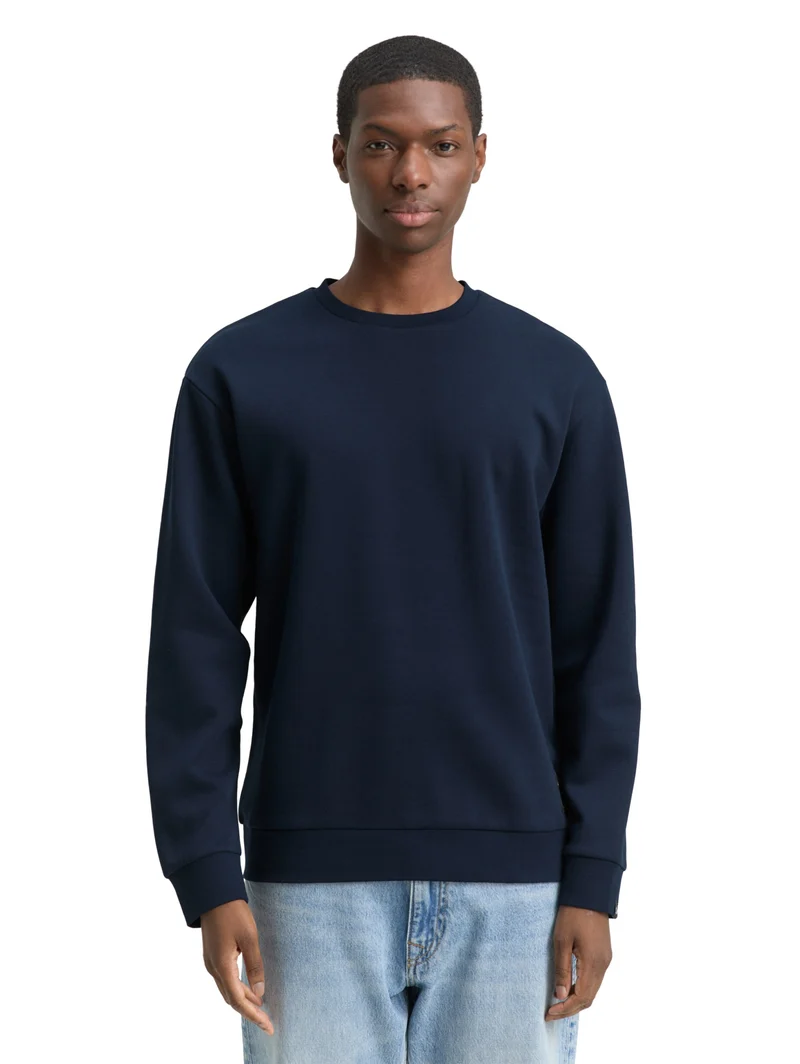 solid crewneck sweatshirt, sky captain blue