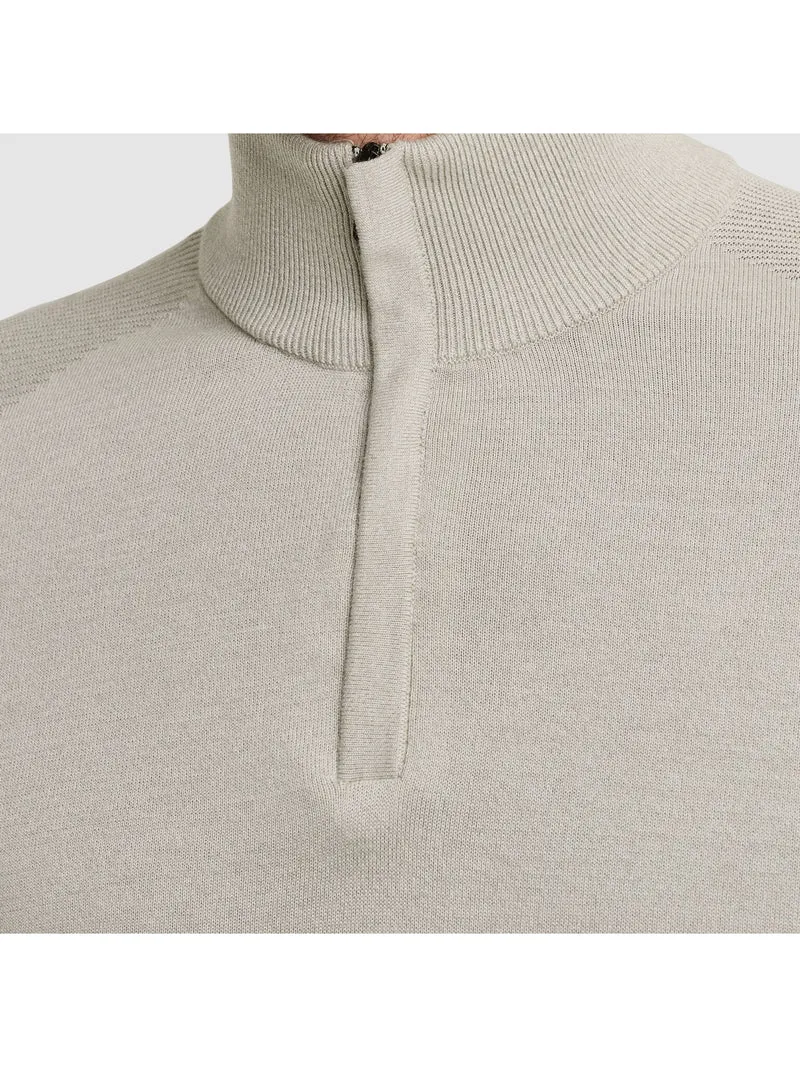 Half zip collar cotton modal moul, Paloma