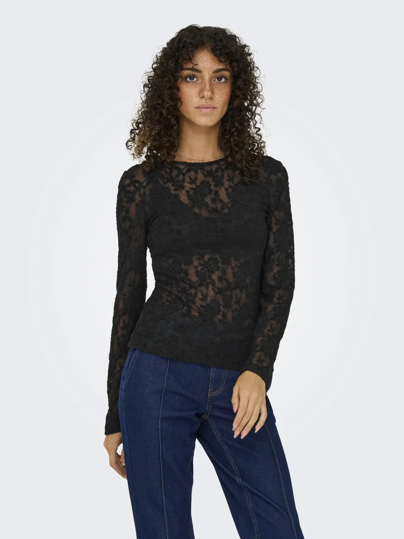 ONLBLAISE L/S TOP JRS, Black