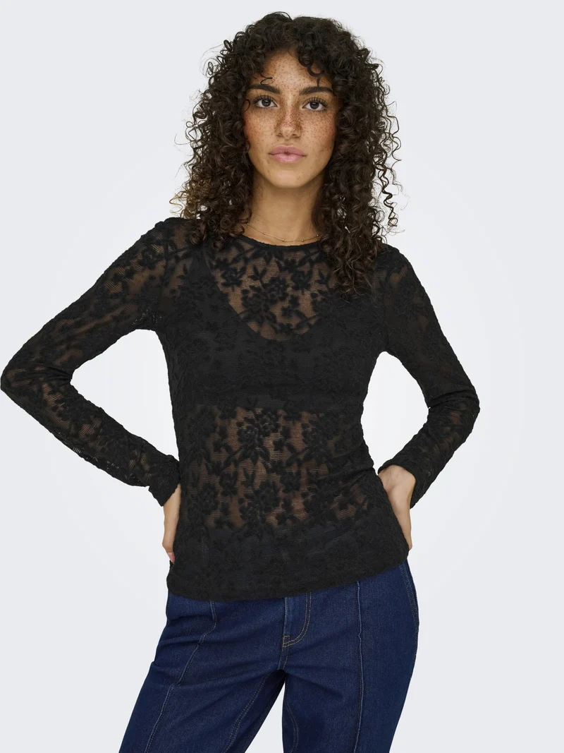 ONLBLAISE L/S TOP JRS, Black