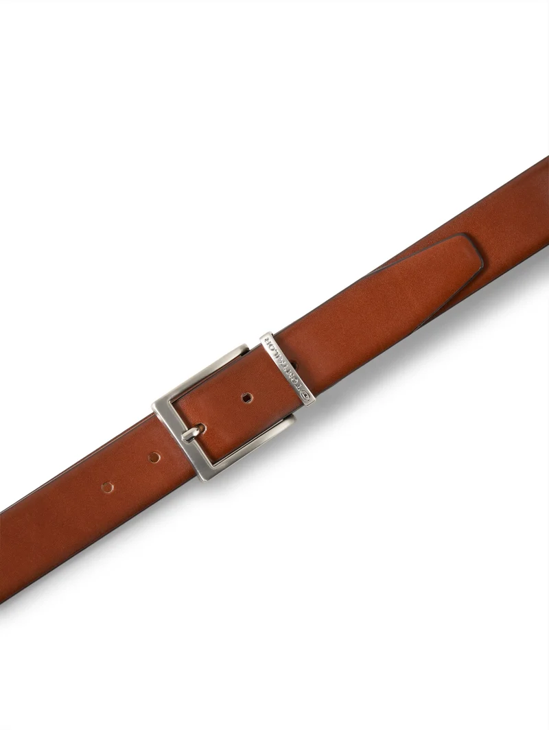 TTBILL Herren Gürtel mit rechteckig, light brown uni