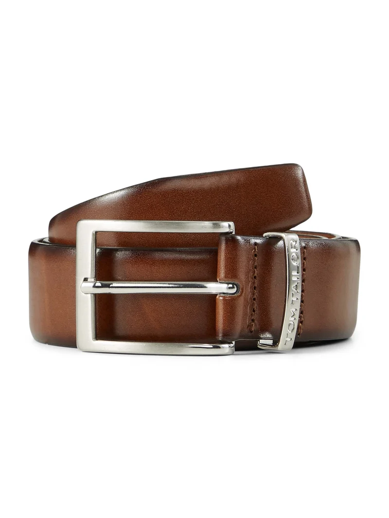 TTBILL Herren Gürtel mit rechteckig, light brown uni