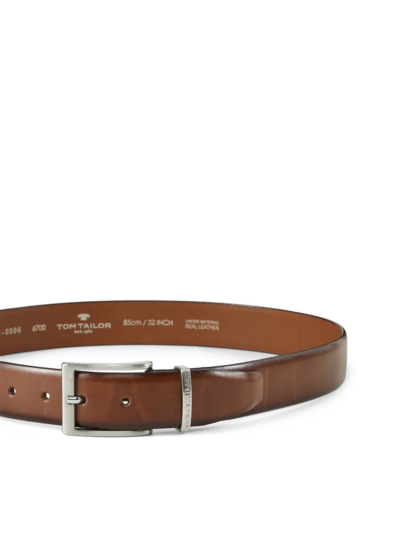 TTBILL Herren Gürtel mit rechteckig, light brown uni