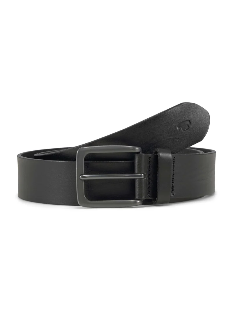 TTSCOTT Herren Ledergürtel mit rech, black uni