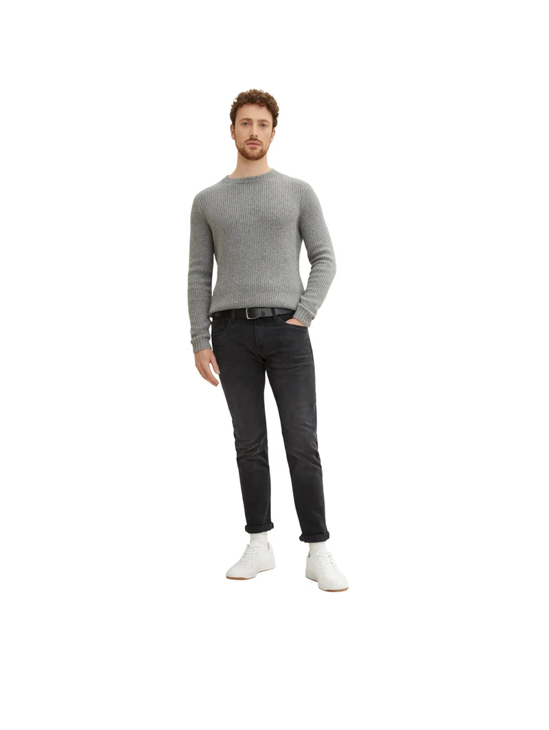 TTSCOTT Herren Ledergürtel mit rech, black uni