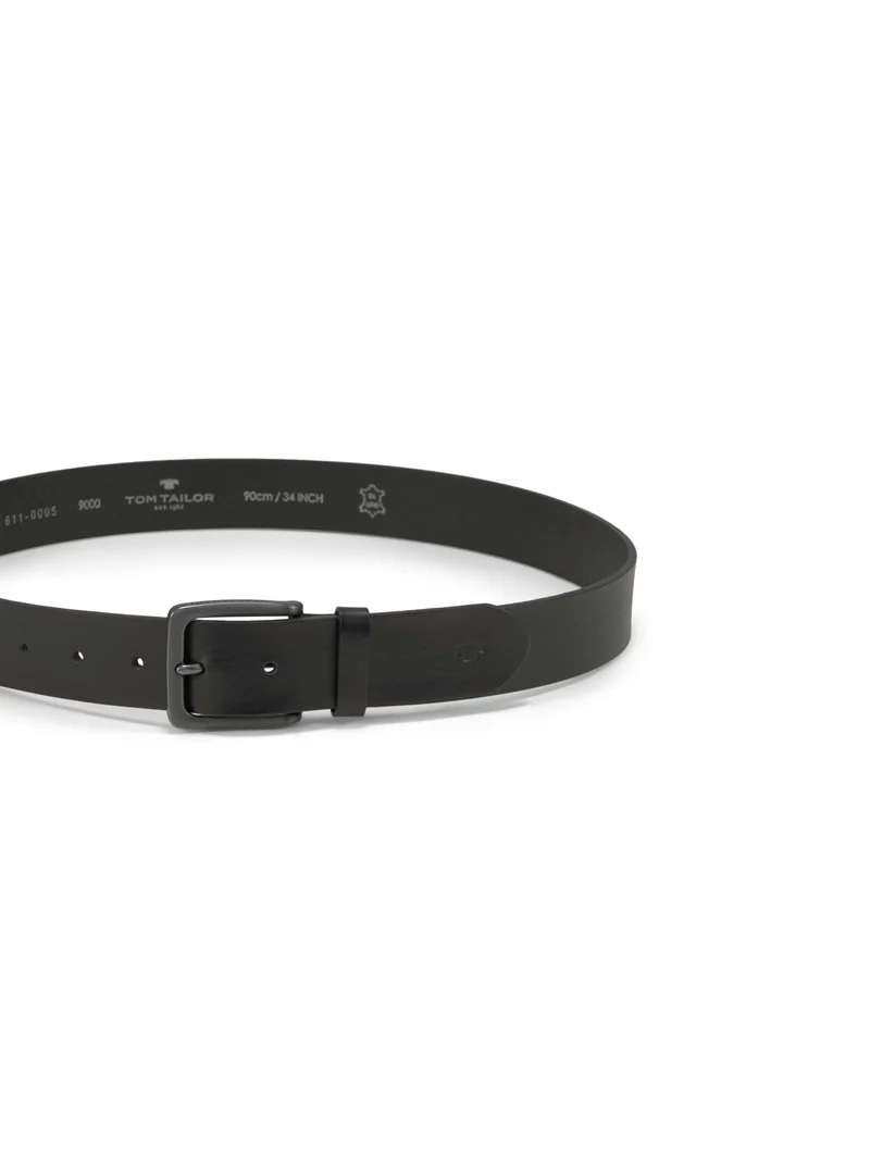 TTSCOTT Herren Ledergürtel mit rech, black uni