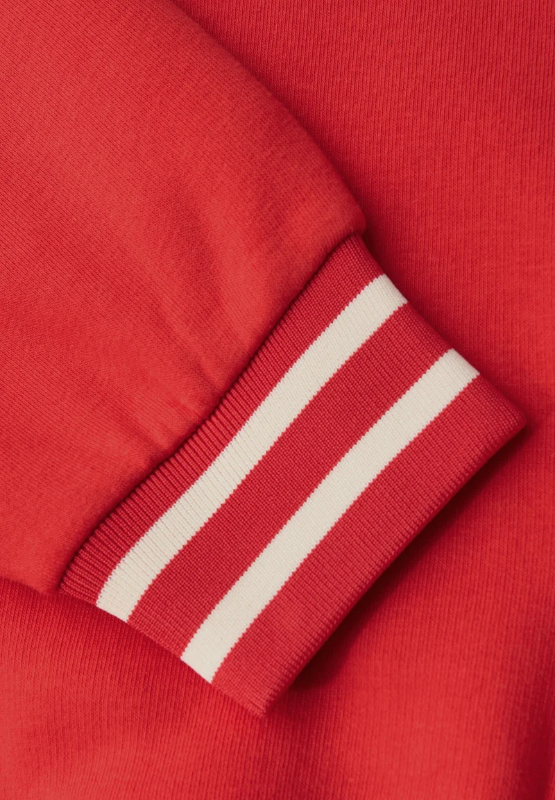 Loose Fit Crewneck w. Collage, racing red