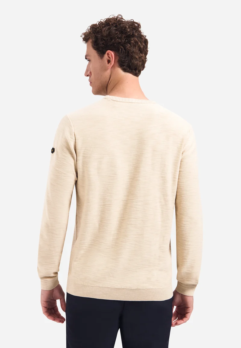 Pullover Crewneck Garment Dyed + Stone Washed, Cement