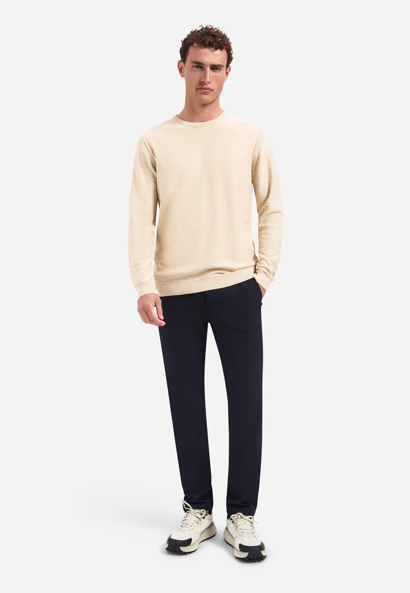 Pullover Crewneck Garment Dyed + Stone Washed, Cement