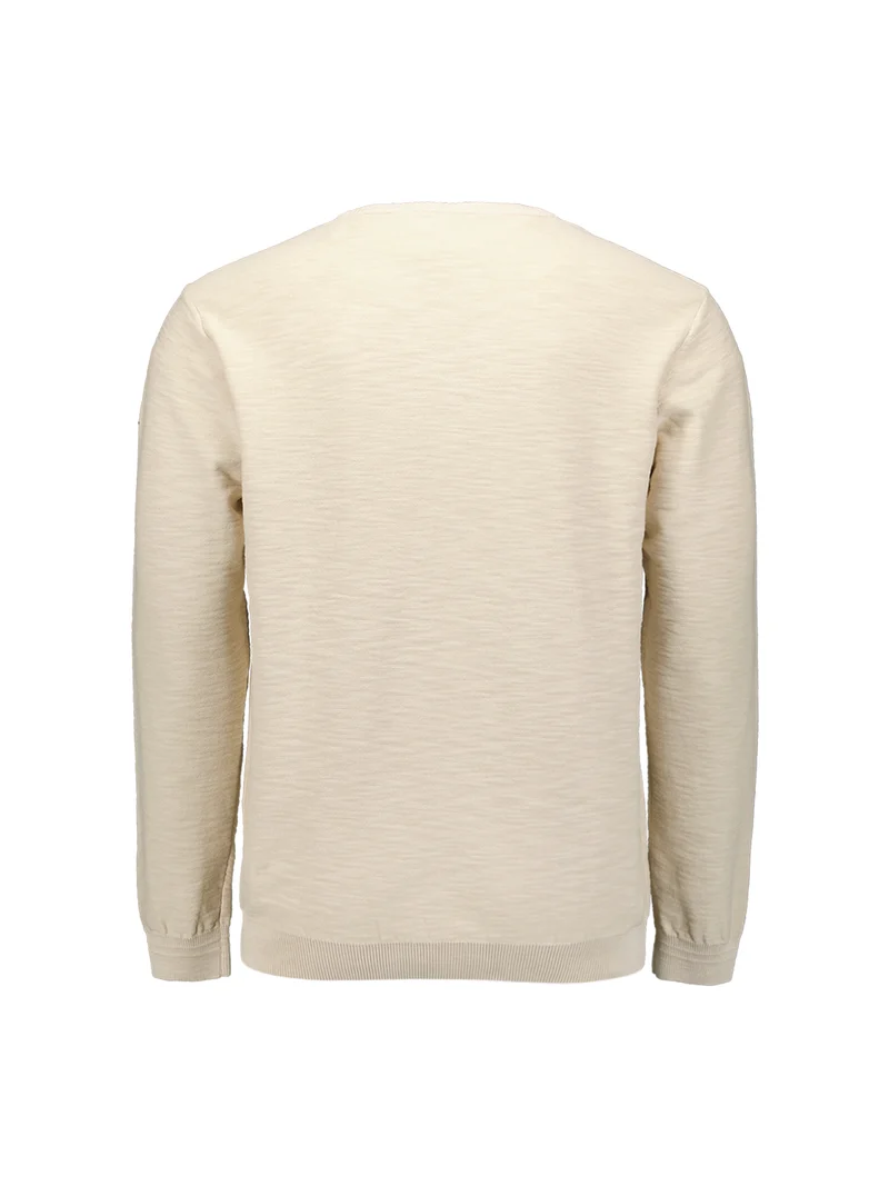 Pullover Crewneck Garment Dyed + Stone Washed, Cement