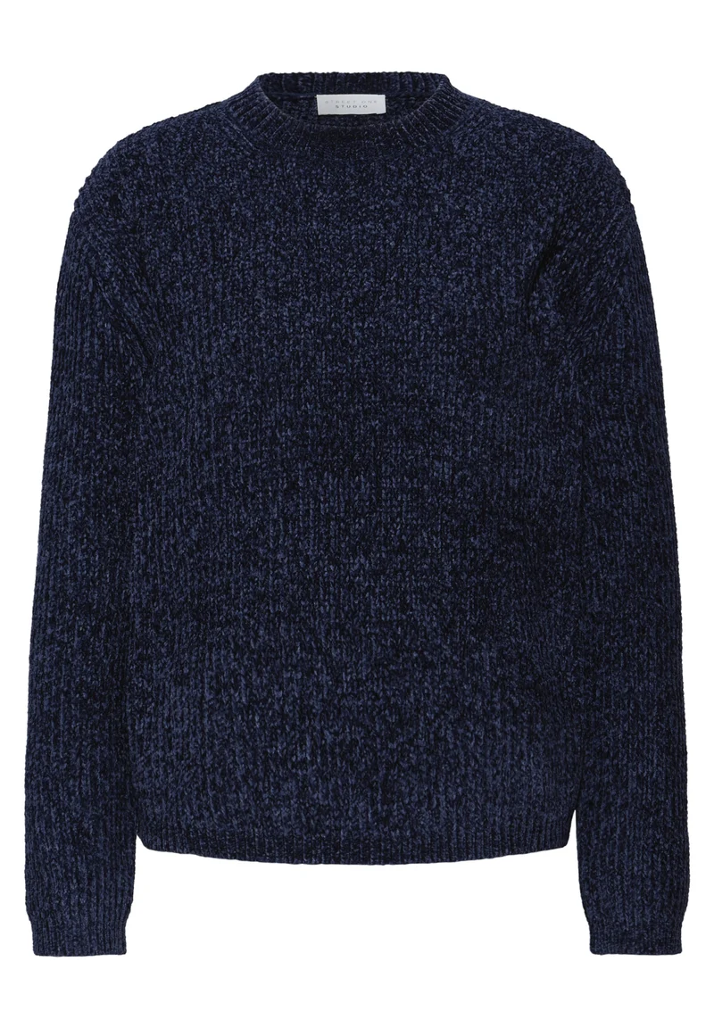 LTD QR Studio_chenille sweater, amethyst night blue