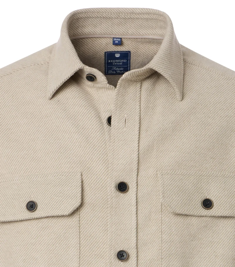 FLANELL COMFORT FIT 1/1 KENT, 200 BEIGE