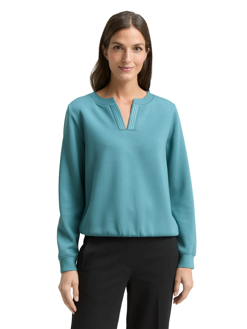 Sweatshirt scuba, tropical teal
