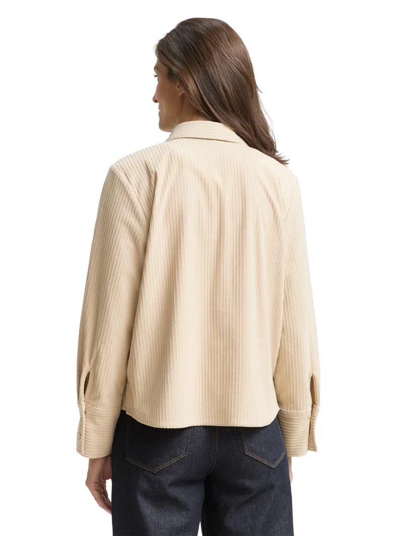 blouse cosy corduroy, sand stone beige