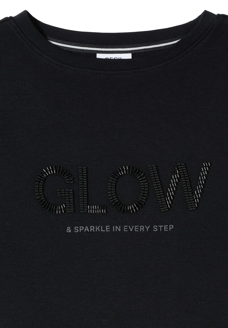 TOS Glow Beads FP T-Shirt, Black
