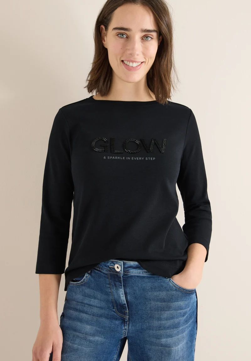 TOS Glow Beads FP T-Shirt, Black
