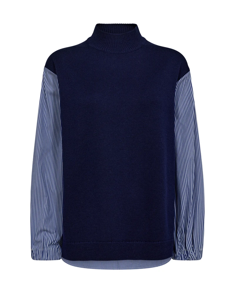 MMJuella LS Stripe Combi Knit