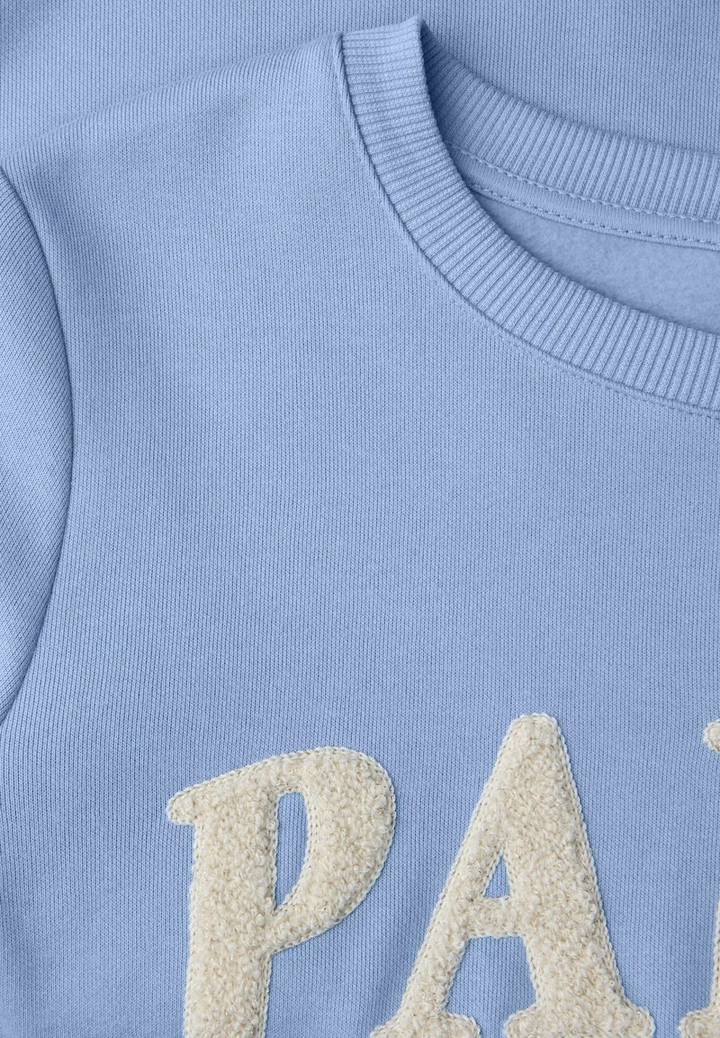 Crewneck w. Artwork, frosted blue
