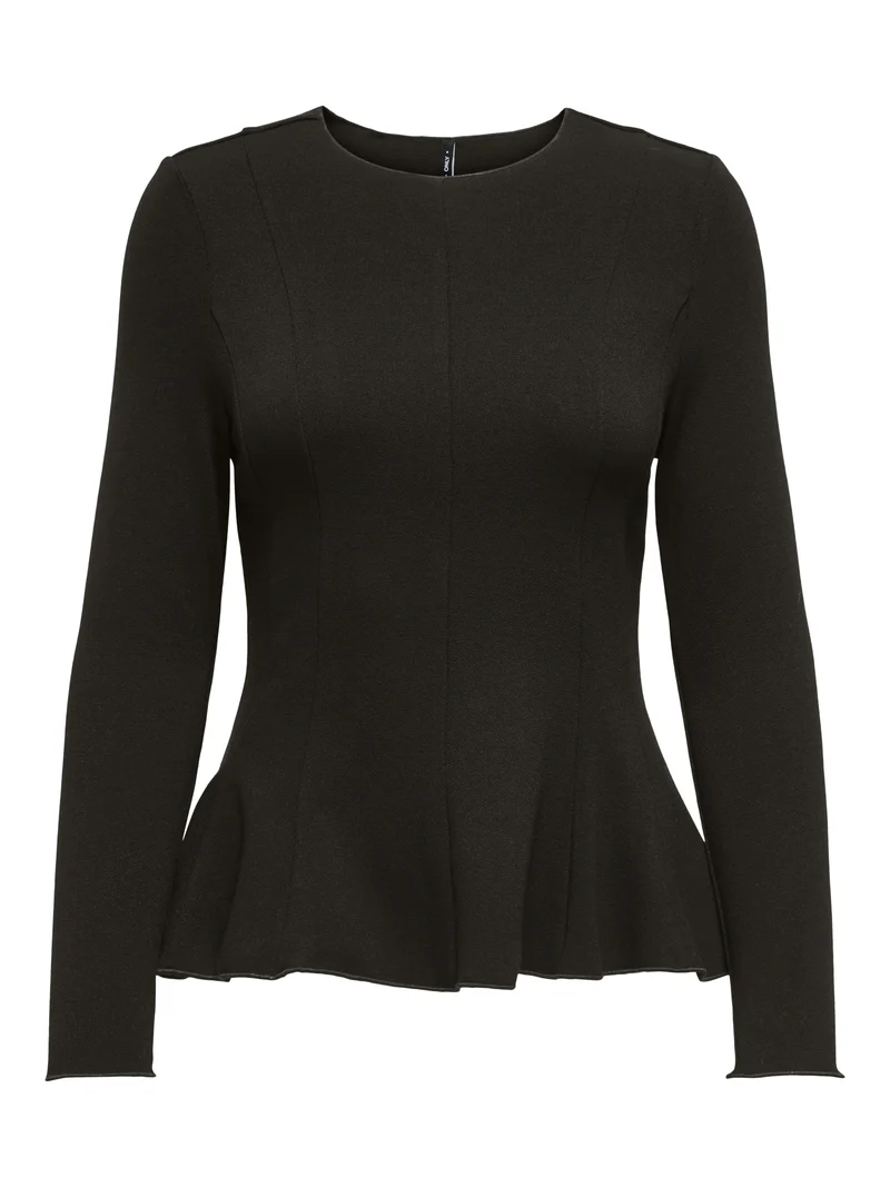 ONLKENYA L/S PEPLUM TOP JRS, Chocolate Torte