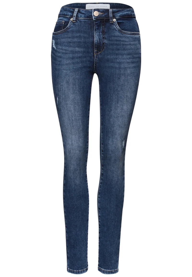 Studio QR Style Skinny,hw,dark, dark blue authentic wash