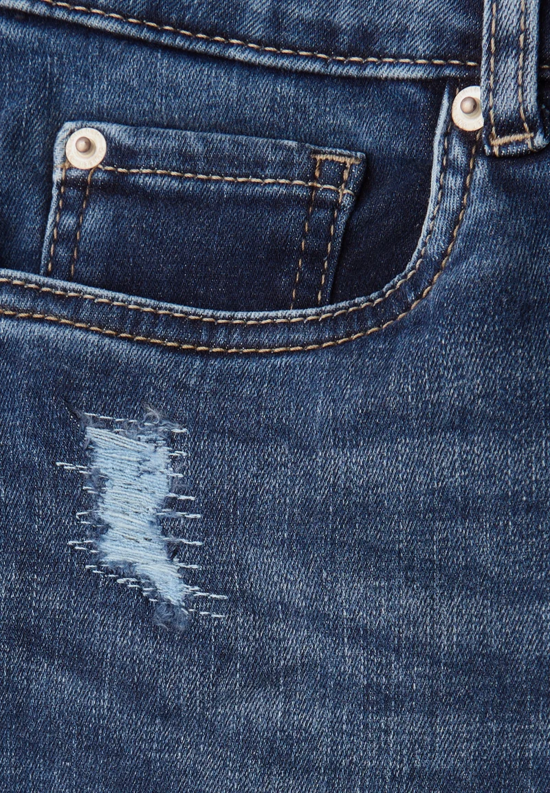 Studio QR Style Skinny,hw,dark, dark blue authentic wash