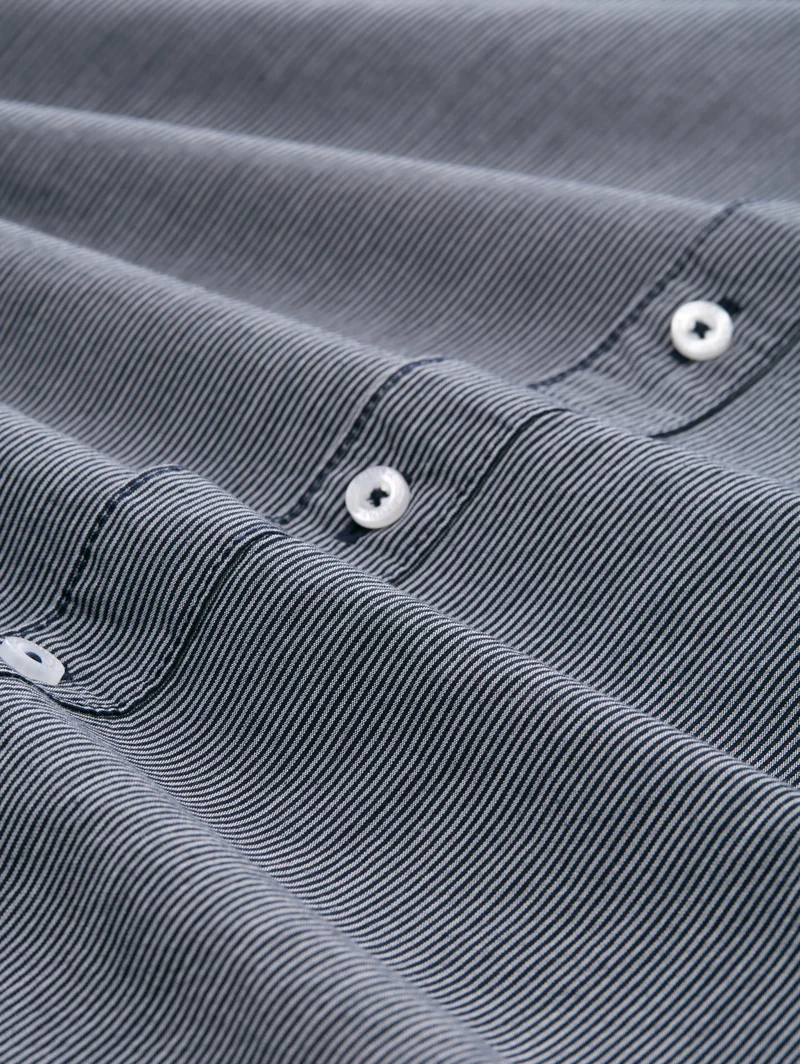 fitted striped shirt, dark navy stripe