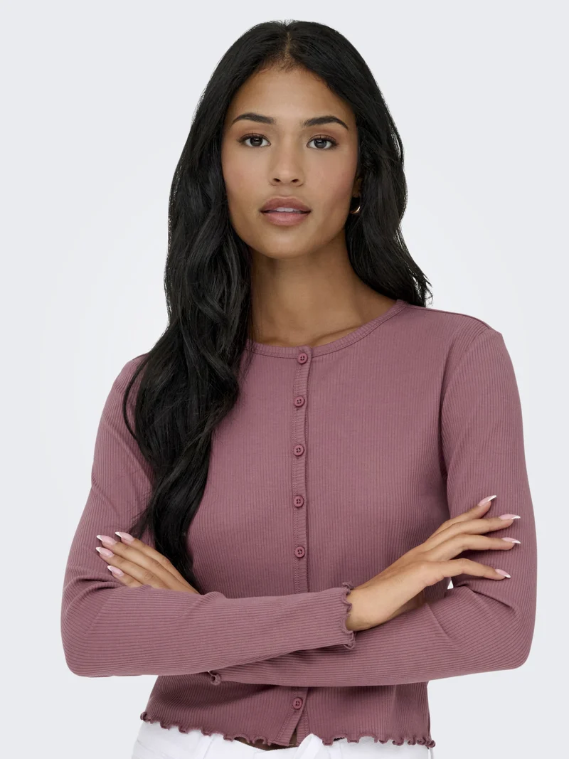 ONLINA L/S CARDIGAN JRS, Rose Brown