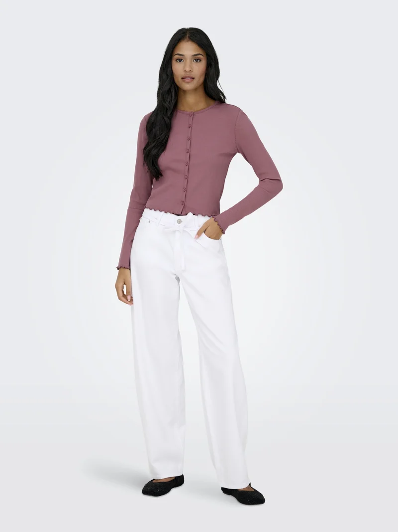 ONLINA L/S CARDIGAN JRS, Rose Brown