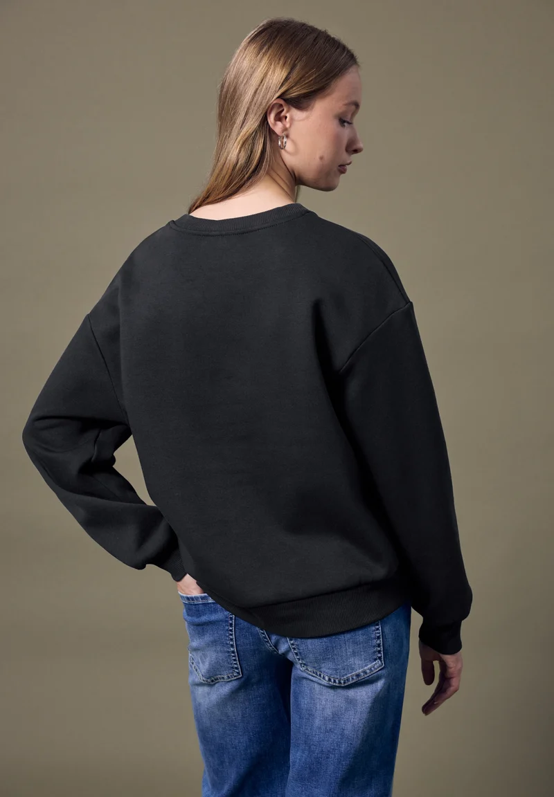 LTD QR Studio Loose Fit Crewne, Black