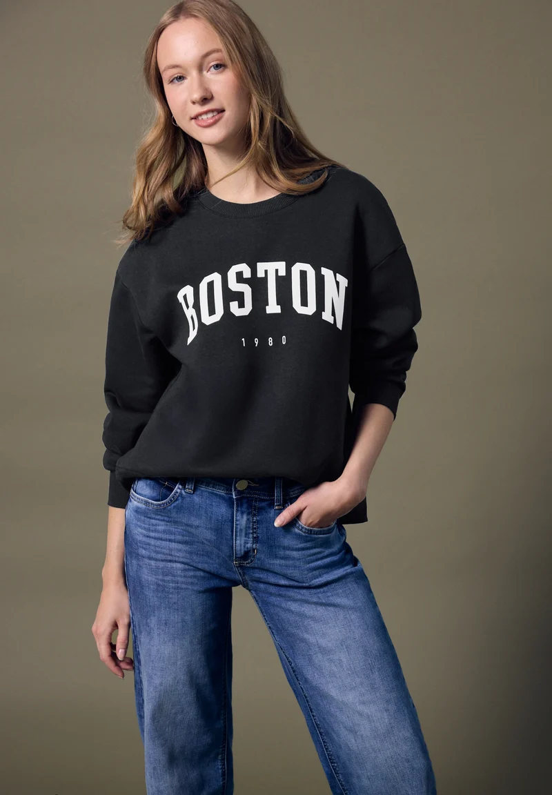 LTD QR Studio Loose Fit Crewne, Black