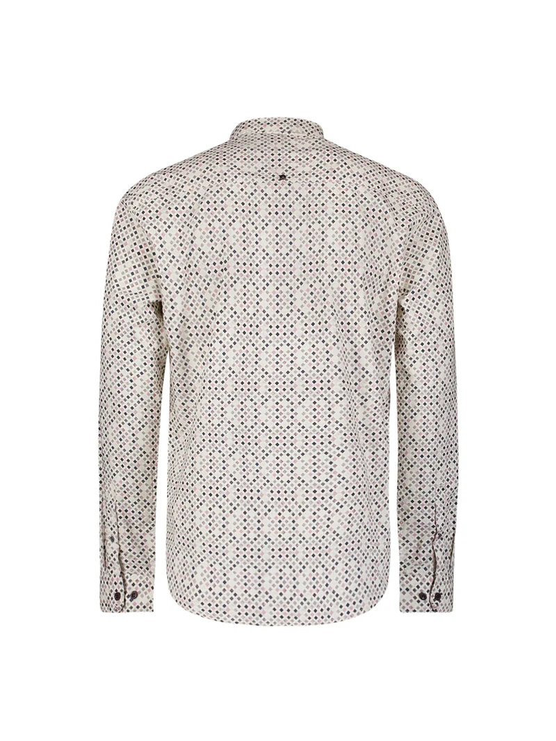Shirt Stretch Allover Printed, Mauve