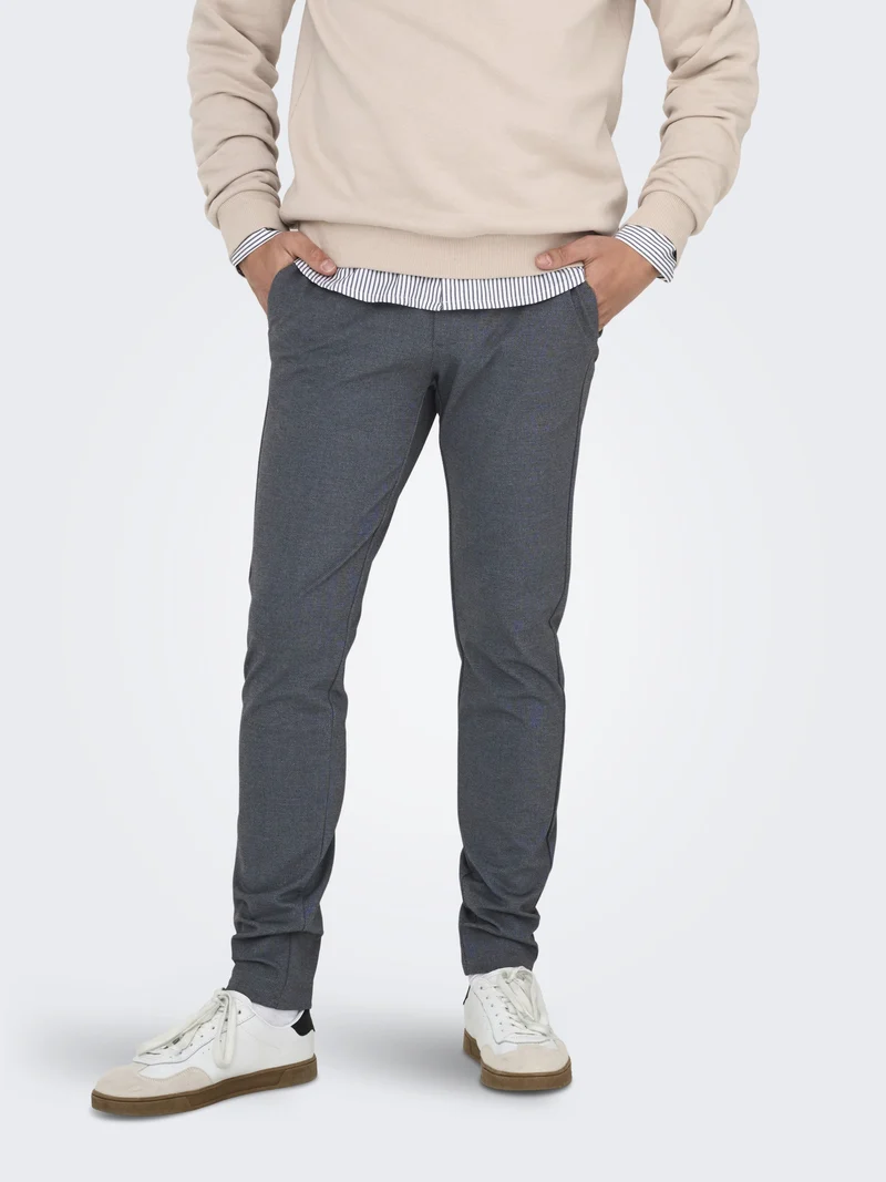 ONSMARK SLIM DITSY 020934 PANT NOOS, Dark Navy