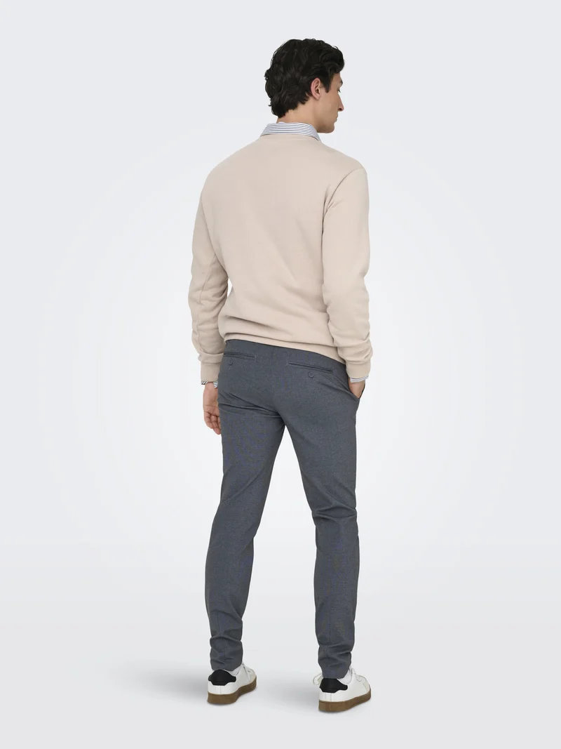 ONSMARK SLIM DITSY 020934 PANT NOOS, Dark Navy