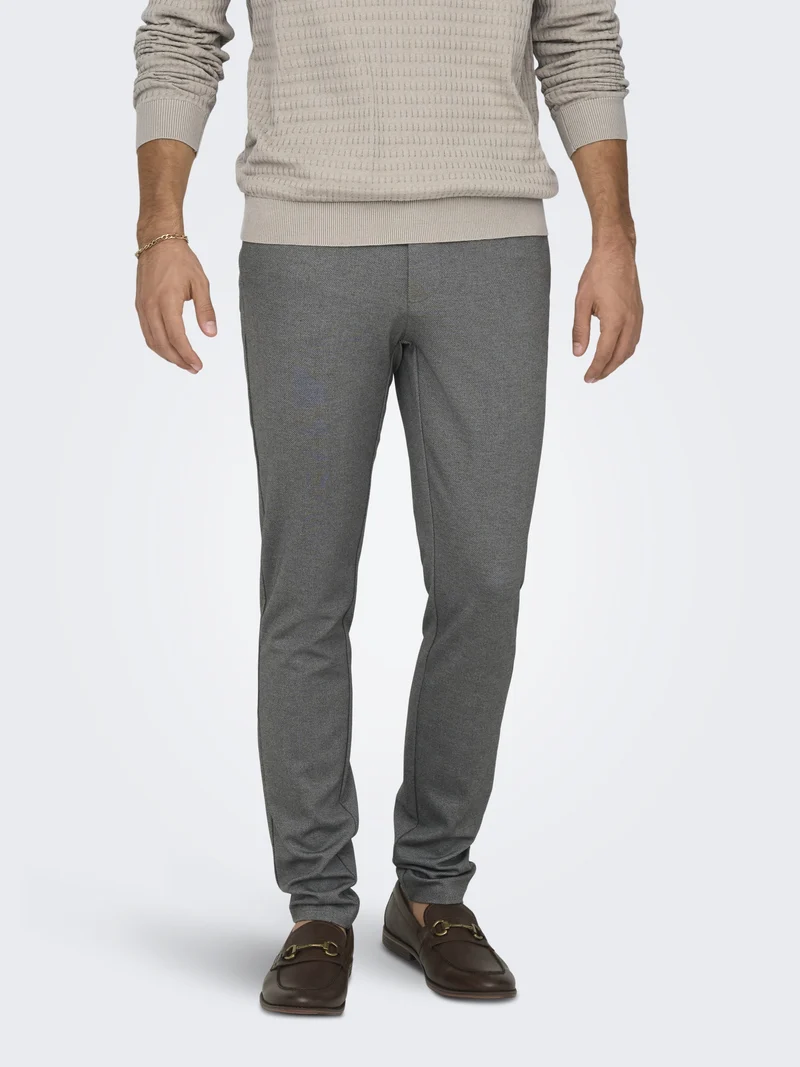 ONSMARK SLIM DITSY 020934 PANT NOOS, Silver Lining/MGM