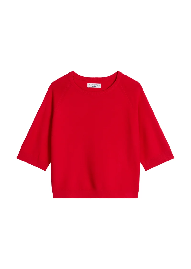 Knit Pullovers Shortsleeve, Carmine Red