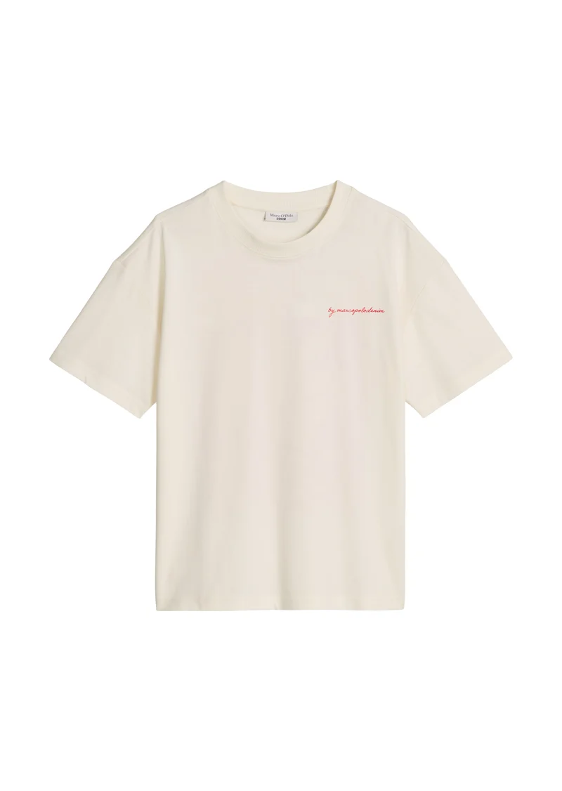 T-Shirt, SSL, Print, Relaxed Fit, Silky White