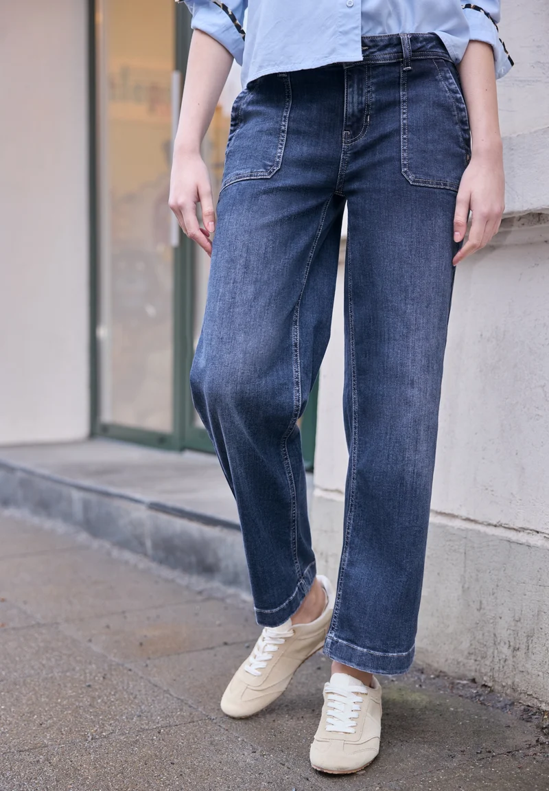 Studio Style Straight Leg,mw,m, Medium Blue Washed