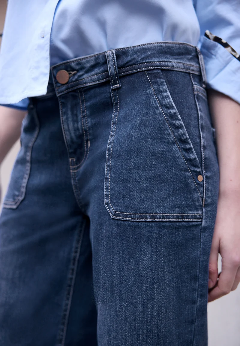 Studio Style Straight Leg,mw,m, Medium Blue Washed