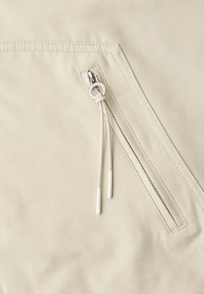 Mid Length Parka w. Hoody, powder beige
