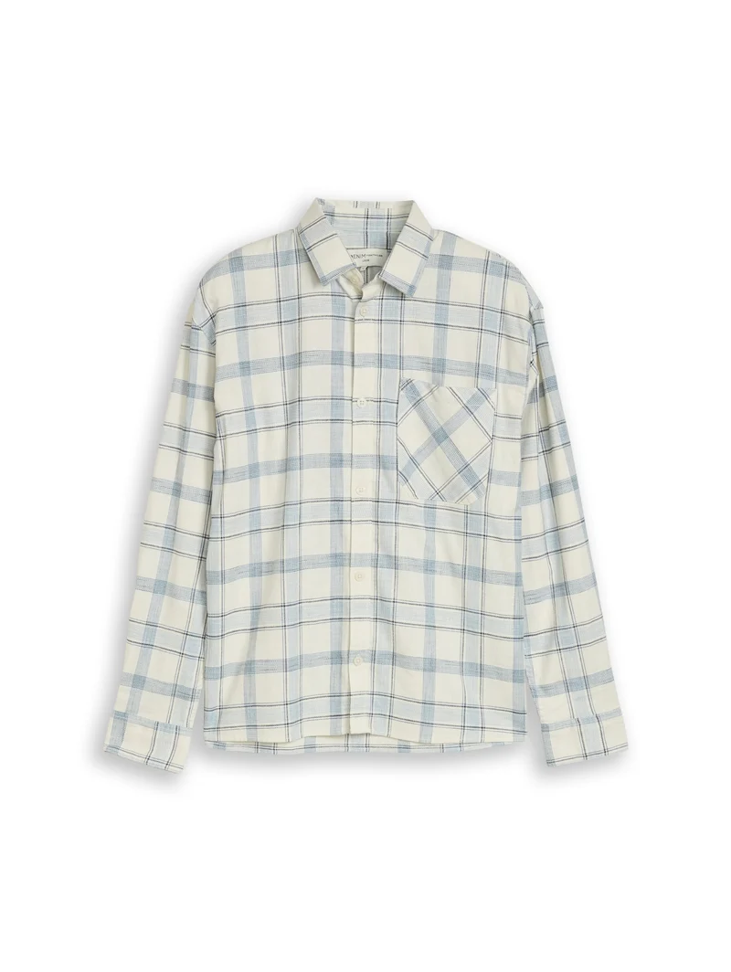 loose fit structured checked s, off white base check