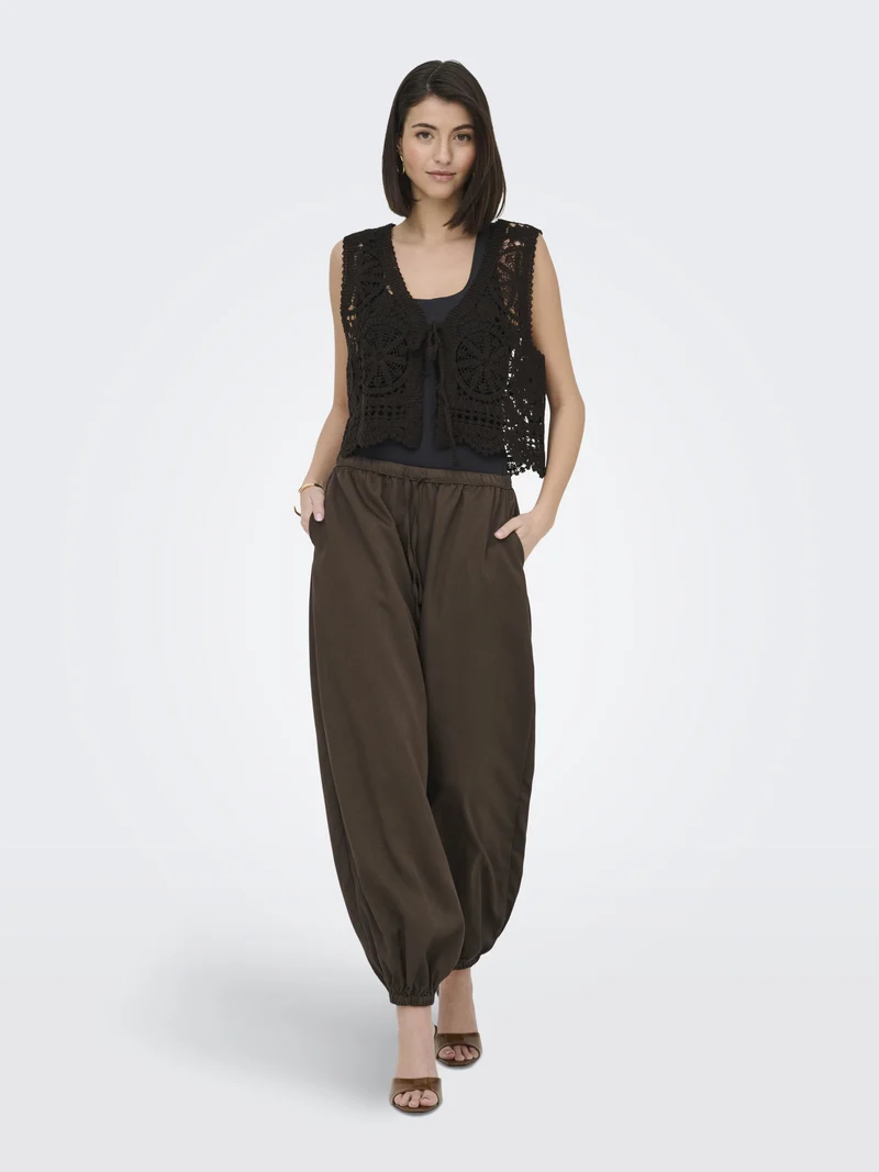 JDYPALOMA MW LOOSE PANT WVN NOOS, Dark Earth