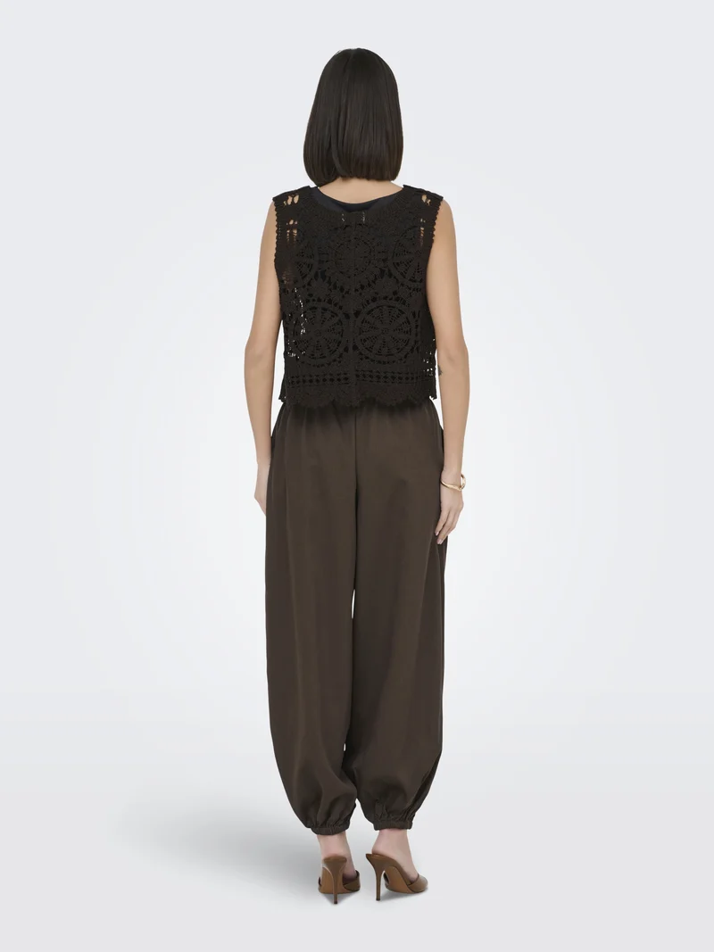 JDYPALOMA MW LOOSE PANT WVN NOOS, Dark Earth