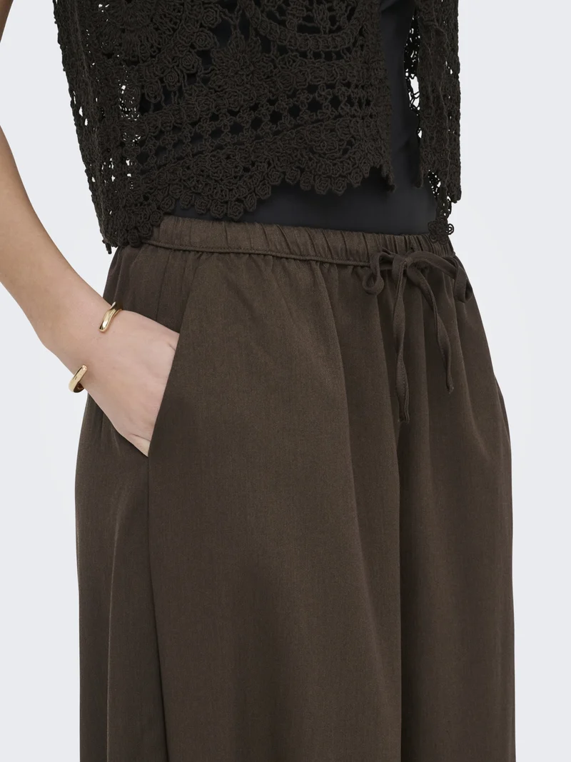 JDYPALOMA MW LOOSE PANT WVN NOOS, Dark Earth