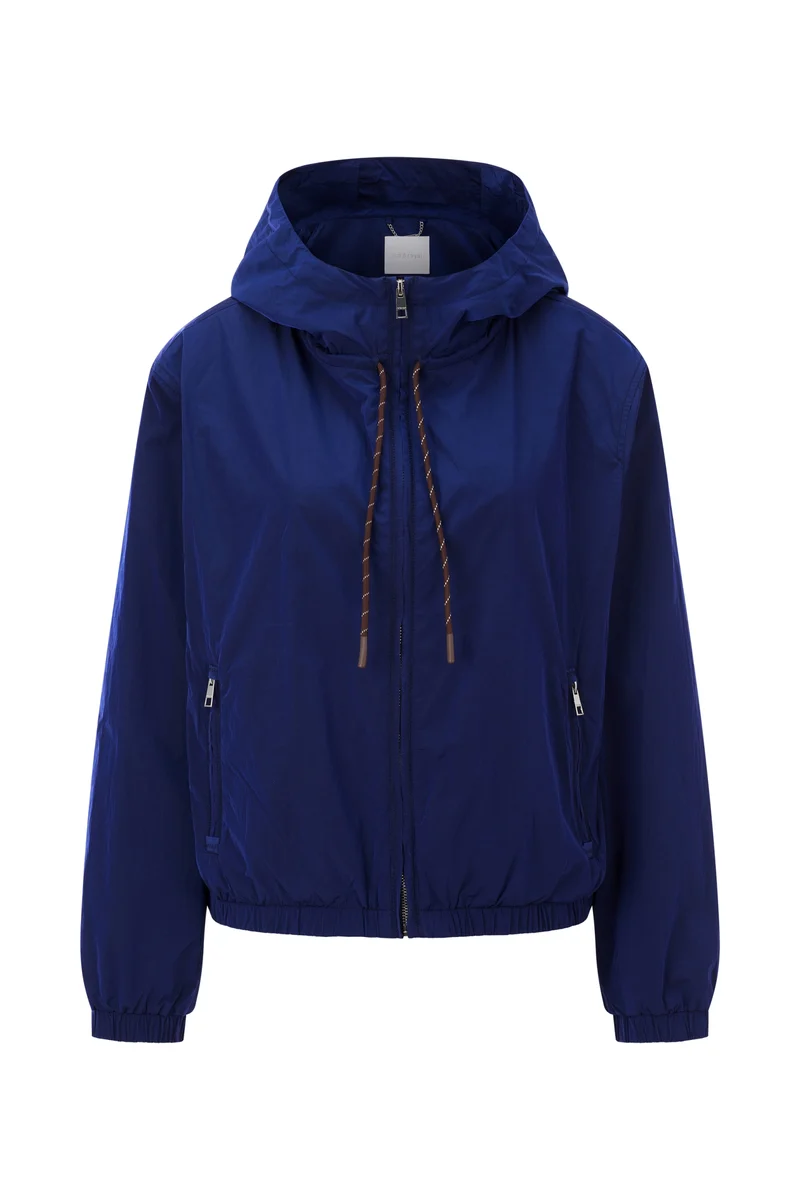 Short Hooded Wind Breaker, midnight blue