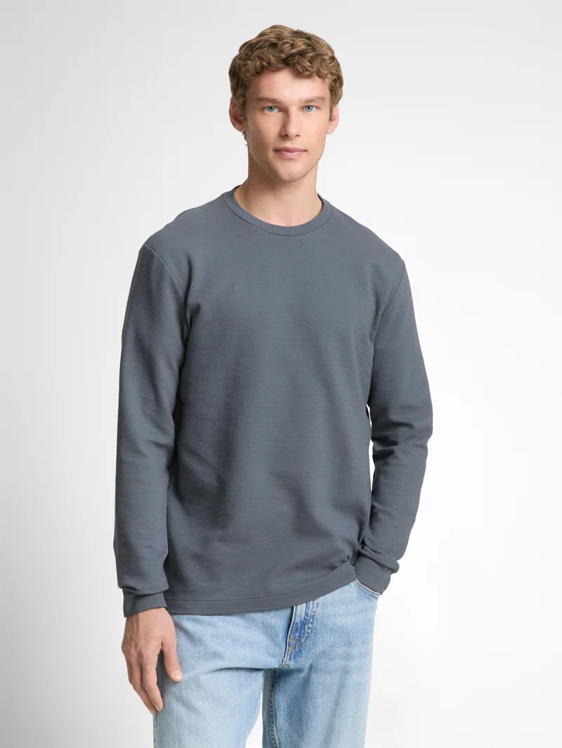 structured longsleeve, urban medium grey