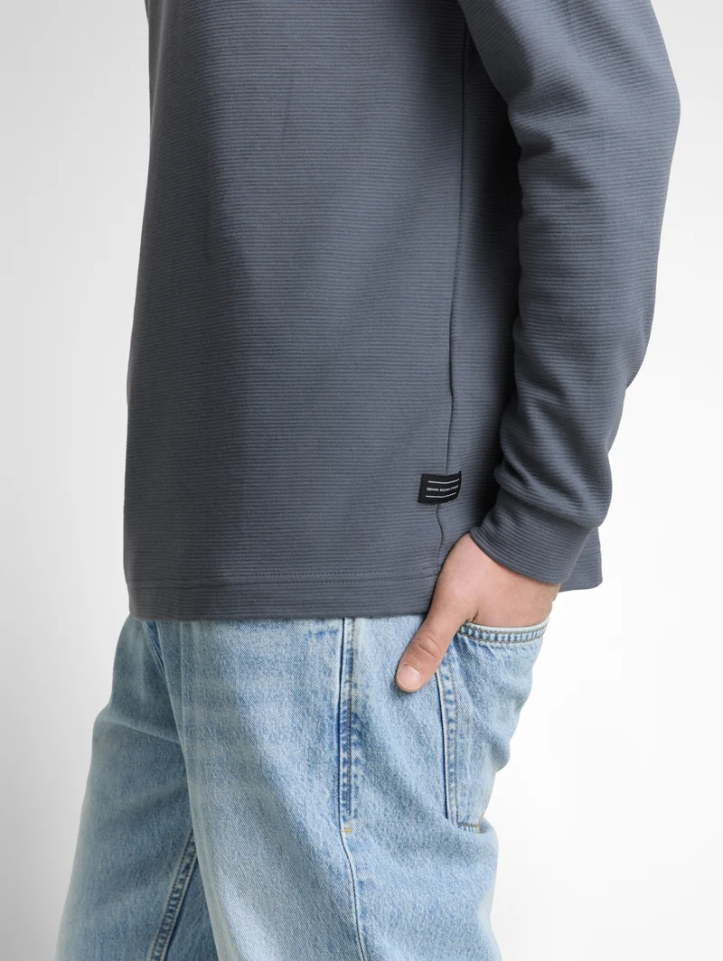 structured longsleeve, urban medium grey