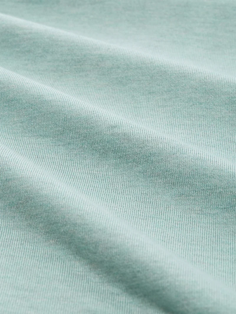 soft crew neck pullover, soft greyish green melange